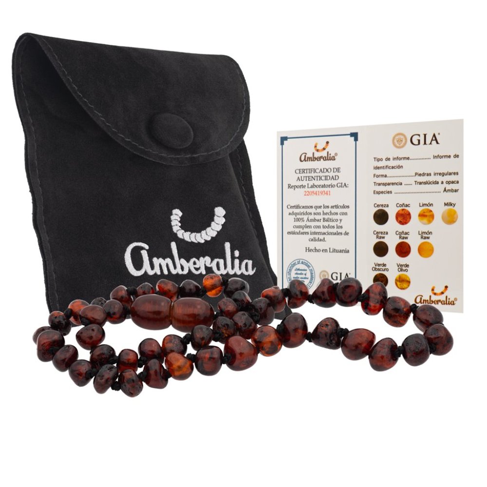 Baltic Amber teething necklace - Polish Cherry-